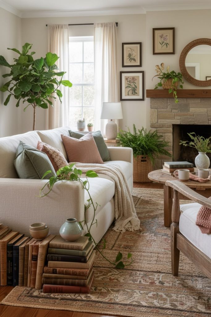 Sala de Estar com Plantas